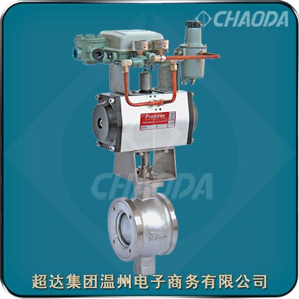 對夾連接蝸輪蝸桿傳動V型球閥